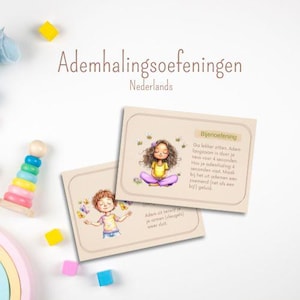 Ejercicios de respiración para niños | Meditación | Zen | Respiración | Tarjetas de aliento