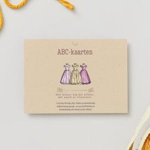 Letter Cards | Alphabet | Flashcards | Dutch | Dutch alphabet flashcards | Princess | Prince | Toddlers | Learning | Child
