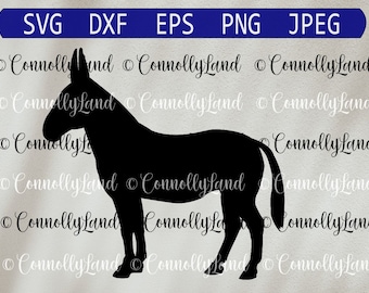Mule Old Time SVG silhouette Hand drawn.  A digital file that I created from a creative commons image