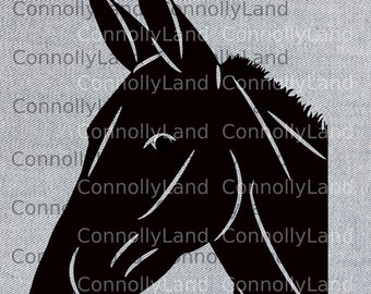 Light mule, riding mule, Patsy mule.  This is a SVG made from a photo of my light riding mule Patsy