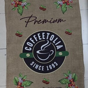 Custom Printed Jute Tote Bag: Rustic Burlap Sack image 2