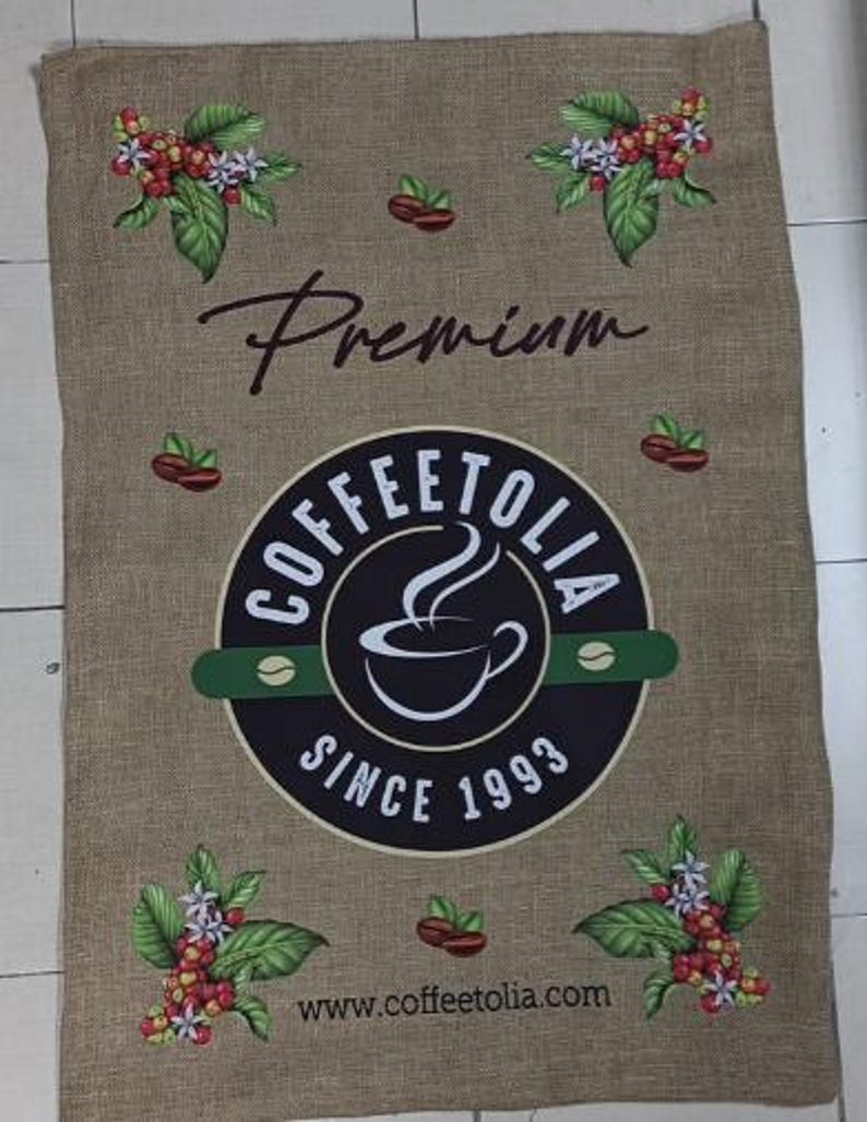 Custom Printed Jute Tote Bag: Rustic Burlap Sack image 2