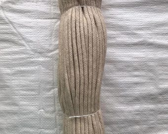 Cordon tressé en coton macramé 6 mm : blanc naturel, 50 m (55 yards)