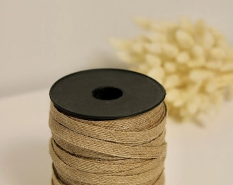 Ruban de jute naturel, 0,40 - 1 - 1,5 inc (1-2-4 cm ) d'épaisseur, ruban de chanvre, ruban de mariage rustique, bande d'emballage Ruban cadeau ruban de jute