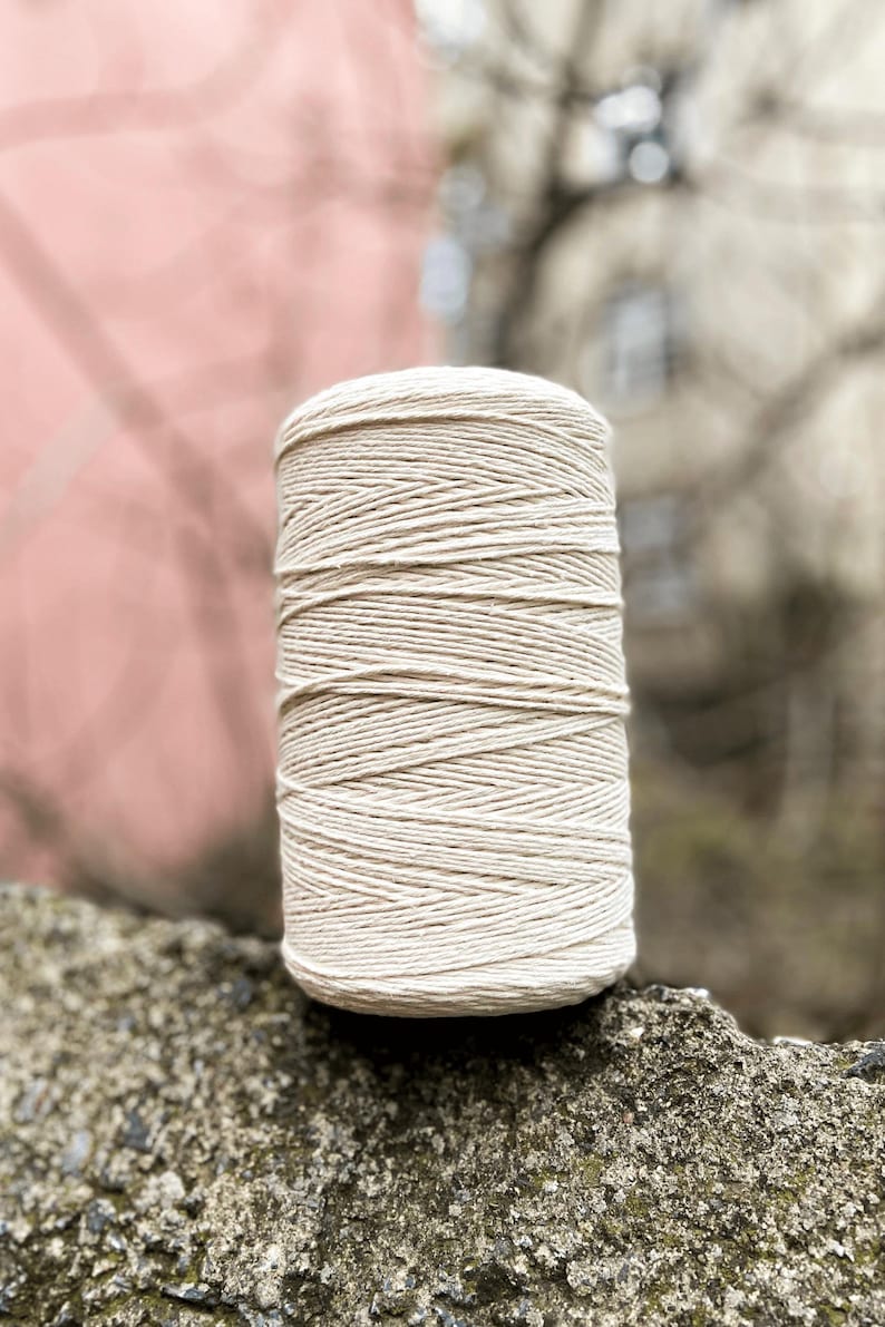 Natural Cotton Rope, 660 Yards 600 Meters, Craft Supplies, 1 Mm ...