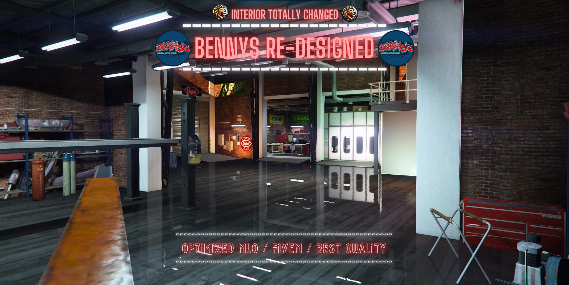 Bennys Mechanic | MLO/MAP | Fivem GTAV | Optimized | Drag and Drop Files | Best Quality |