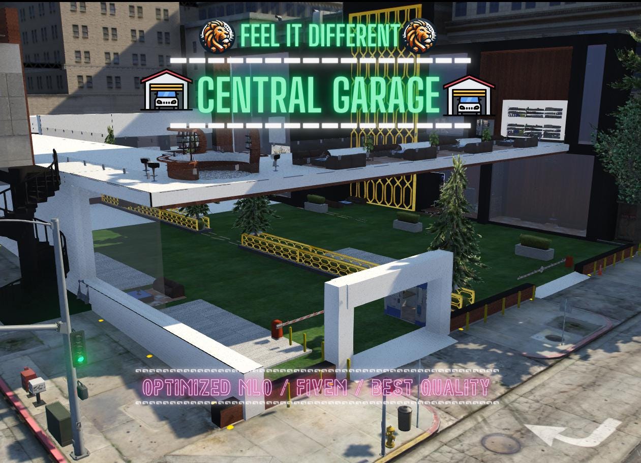 Central Garage | MLO/MAP | Fivem GTAV | Optimized | Drag and Drop Files | Best Quality |