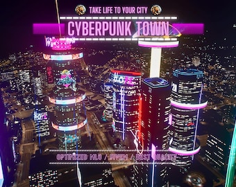 CyberPunk Town | MLO/MAP | Fivem GTAV | Optimized | Drag and Drop Files | Best Quality |