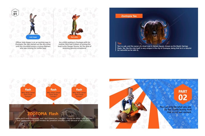 Zootopia Powerpoint Template: Animated Presentation Slides (digital ...