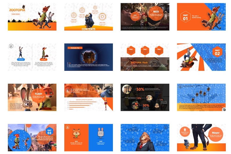 Zootopia Powerpoint Template: Animated Presentation Slides (digital ...