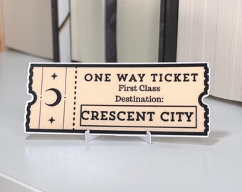Autocollant pour billet Crescent City - inspiré par SJM