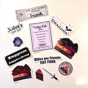 Fourth Wing inspired sticker set