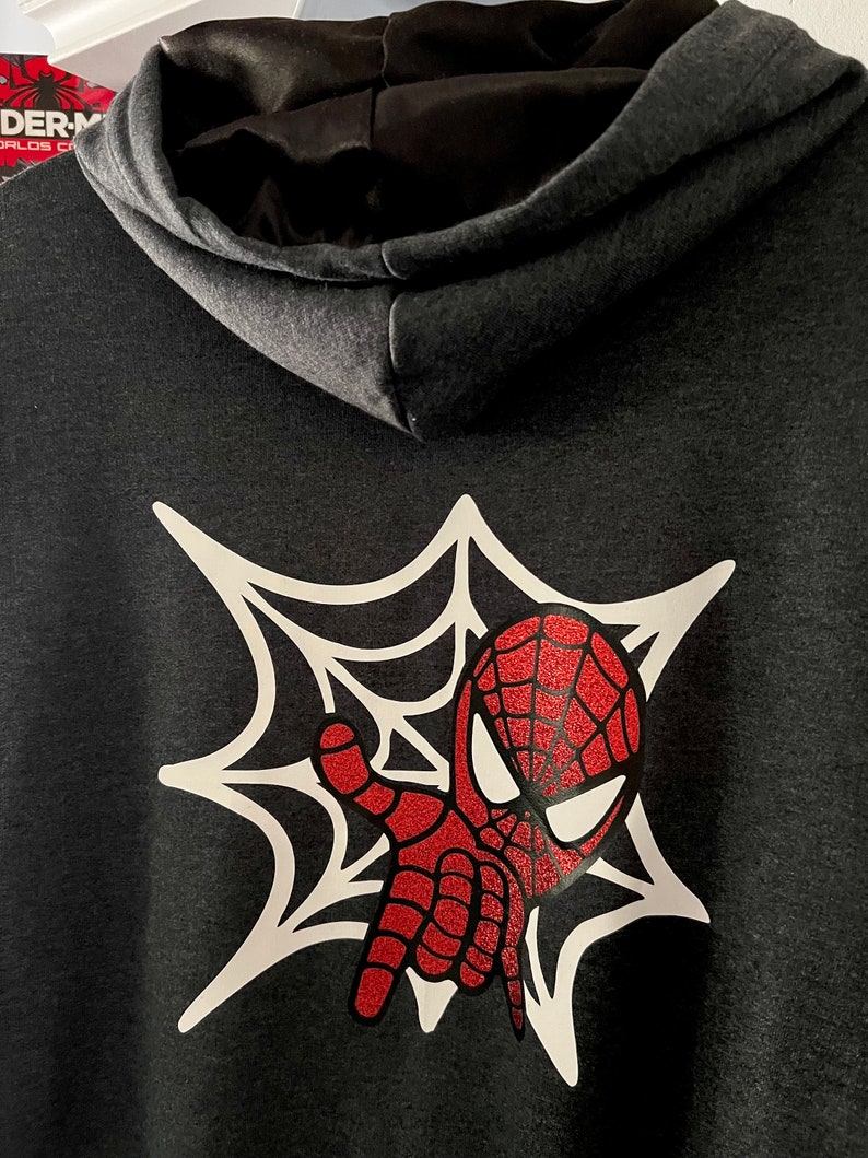 Spider-Man Adult Size Zip Up with Optional lined Hooded Jacket image 6