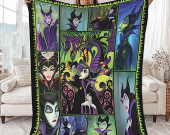 Villains Blanket | Evil Queen Malecifent Jafar Villains Fleece Blanket | Magic Kingdom Villains Birthday Party Blanket