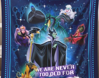 Maleficent Villain Fleece Blanket | Maleficent Sleeping Beauty Blanket Maleficent Magic Kingdom Throw Blanket for Couch Sofa Christmas Gift