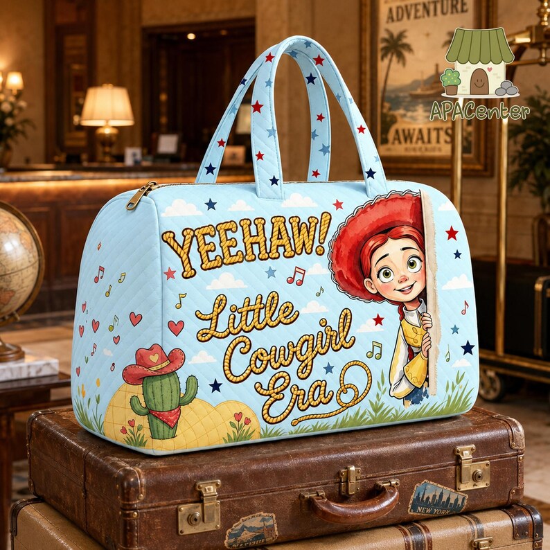 Jessie Toy Story 5 Duffel Bag, Disneyland Toy Story Travel Bag, Cowgirl Era Weekender Bag, Overnight Bag Gift, Baby Reveal Gift image 3