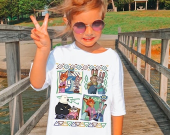 Disneyland Zootopia Movie 2 Characters Vintage Shirt, Judy Hopps Nick Wilde Gary De'Snake Tee, Zootropolis,Disneyland Family 2025 Trip Shirt