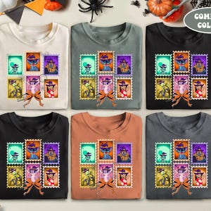 Halloween Stitch Cartoon Shirt, Comfort Colors Halloween Stitch and Angel Tee, Spooky Season Shirt, Halloween Family Matching Tee