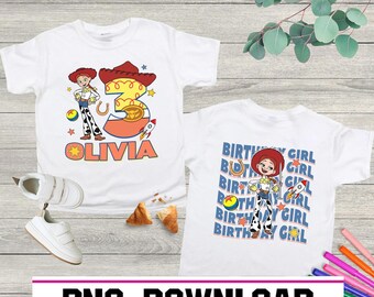 Benutzerdefinierte Toy Story Geburtstagskind Png, Toy Story Jessie Geburtstag, Disneyland Toy Story Geburtstagsparty, Sublimationsdesign Download