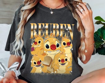 Camiseta de Reuben en homenaje a Lilo y Stitch, camiseta de Reuben's Sandwich Shop, 625 combinaciones, divertido gráfico de sándwich extraterrestre, camiseta de la película Stitch