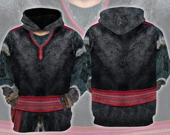 Kristoff All Over Print Hoodie Costume, Frozen Cosplay Shirt, Disneyland Halloween Cosplay Party, Frozen Outfit