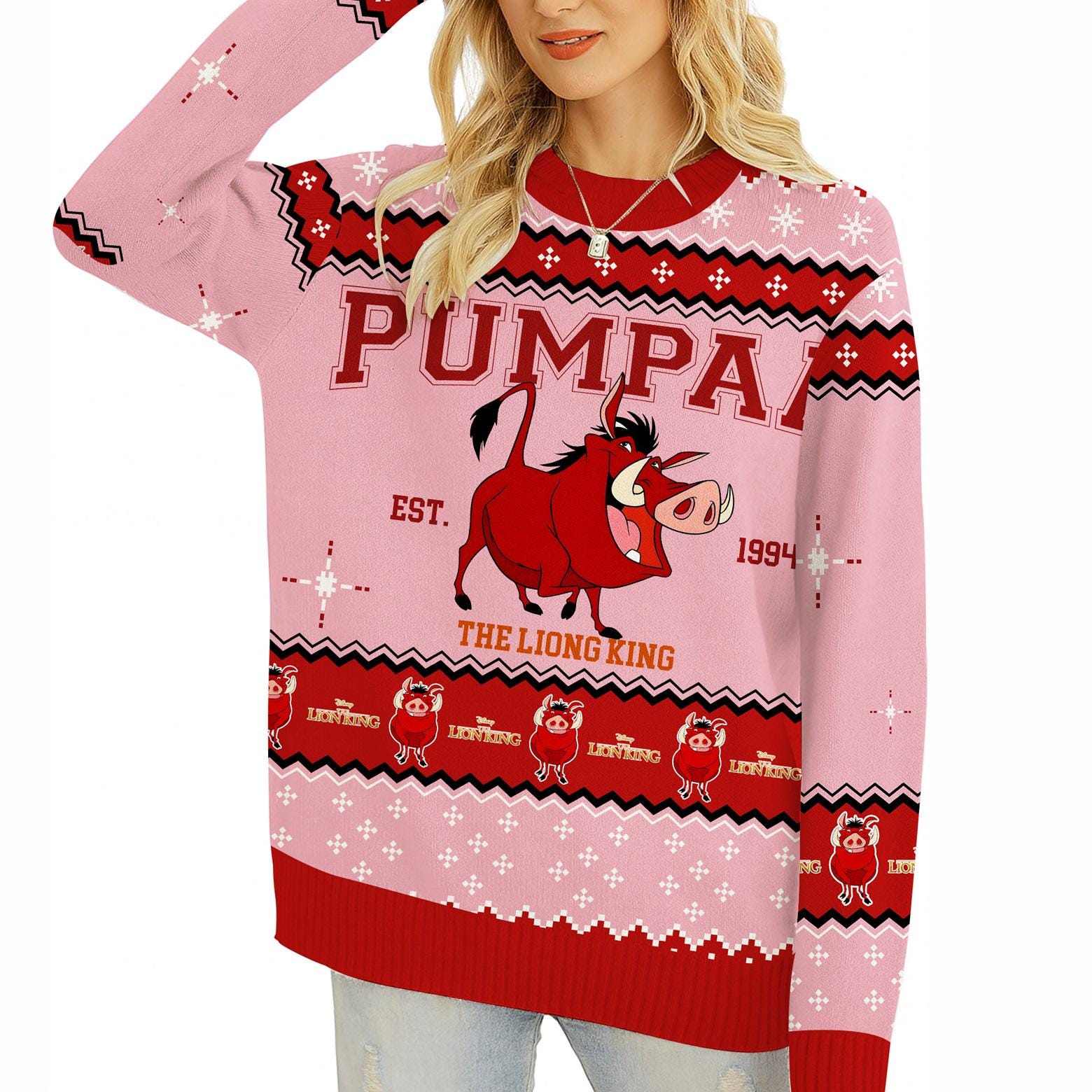 Discover Pumpaa The Lion King Ugly Christmas Sweater, Lion King Characters Shirt