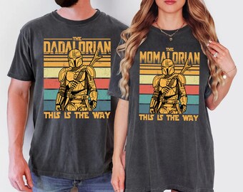 Dadalorian Momalorian Shirt | Mandalorian Family Matching Shirt | Mandalorian Dad Shirt | Father's Day Gifts | Starwars Family Shirt