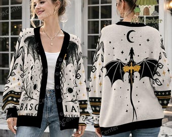 Basgiath War College Cardigan, Fourth Wing Dragon Rider, Violet Sorrengail Xaden Riorson, Fantasy Bookworm Gifts, The Empyrean Series Gift