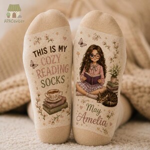 Custom Crew Socks - Personalized Bookish Gifts For Book Lovers, Bookworms, Readers - Bookworm On Break, Christmas Gift 2026