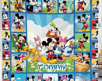 Personalized Mickey Mouse And Friends Blanket | Mickey Mouse Blanket | Mouse and Friends | Christmas Gift | Magic Kingdom Blanket