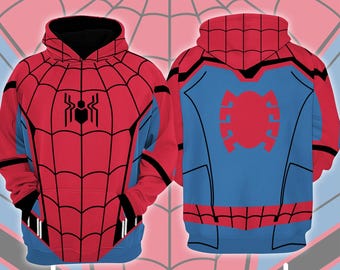 Spider Man 3D Full Over Print Hoodie, Spider Man Super Hero Cosplay Hoodie Sweatshirt,Spider Man Halloween Shirt,Spiderman Halloween Costume