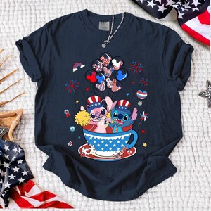 Stitch And Angel 4Th Of July Shirt, Disneyland Stitch 4Th Of July Shirt, Stitch And Angel, 4Th Of July Shirt, Disneyworld 4Th Of July Shirt image 4