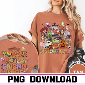Personalized Toy Story Halloween Png Download, You'Ve Got A Friend In Me, Disneyland Halloween Party 2025, Woody Buzz Jessie Toy Story
