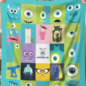 Manta de Monsters University / Manta polar de Monsters Inc. / Manta de James Sullivan y Mike Sulley / Regalos de cumpleaños y Navidad imagen 2