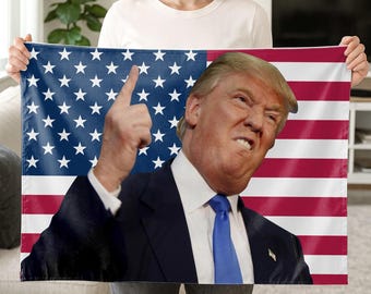 Trump 2026 Tapestry American Flag, Maga Gift, Funny Gift for Him Her, White Elephant Gift, Hilarious Gift for Trump Fans, American Flag