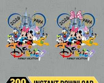 Disneyland Family Vacation 2026 png Digital Download, Mickey And Friends Matching png, Disneyland Trip, Disneyland Magical Castles png