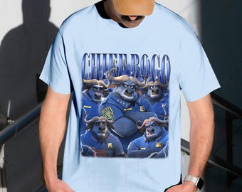 Chief Bogo Zootopia Character Shirt, Comfort Colors, Nick Wilde Judy Hopps Shirt, Disneyland Family Trip Shirt