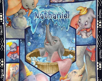 Manta personalizada de Dumbo / Manta polar de Dumbo del Reino Mágico / Manta polar de Dumbo elefante / Regalo de cumpleaños de Dumbo / Regalo de Navidad de Dumbo