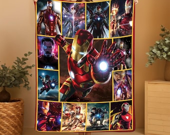 Iron Man Kids Blanket, Kids Superhero Blanket, Superhero Blanket, Iron Man Blanket, Superhero Blanket For Kids, Christmas Gift