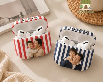 Custom AirPod Case with Child Photo, Personalized AirPods Case with Photo, Airpod Case Fathers Day Gift for Dad, Custom Kid Face AirPod Case