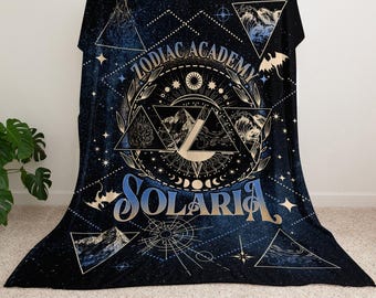 Zodiac Academy Blanket, Astrology and Magic Novel, Book Reader Gift, Professor Lance Orion, Almighty Sovereign Society