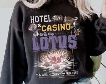 Lotus Hotel & Casino Crewneck Sweatshirt Hoodie T Shirt, Percy Jackson and the Olympians Shirt, Lotus Hotel and Casino Crewneck, Bookish