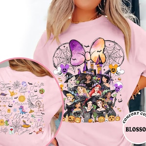 Princess Castle Halloween Shirt, Disneyland Spooky Season Shirt, Cinderella Belle Snow White Ariel Halloween Shirt, Halloween Women Shirt