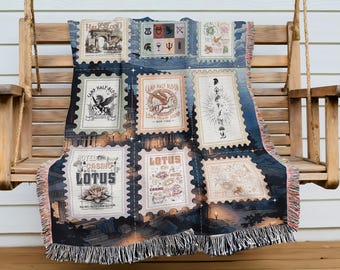 Percy Jackson Woven Blanket, Rick Riordan Books Percy Jackson Blanket, Percy Jackson and the Olympians, Camp Half Blood Blanket
