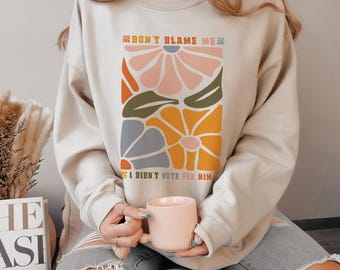 „Gebt mir nicht die Schuld, ich habe ihn nicht gewählt“-Shirt, Boho-T-Shirt mit politischem Aufdruck, Anti-Trump-Shirt, feministisches Shirt, linkes Shirt, „Ich habe ihn nicht gewählt“-Shirt
