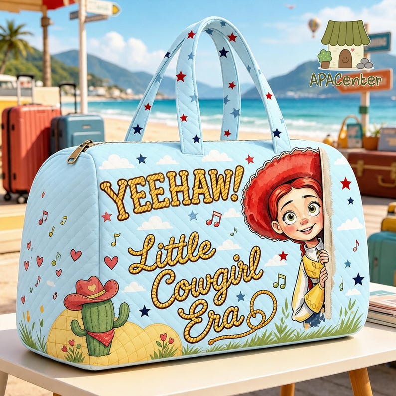 Jessie Toy Story 5 Duffel Bag, Disneyland Toy Story Travel Bag, Cowgirl Era Weekender Bag, Overnight Bag Gift, Baby Reveal Gift image 1