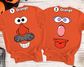 Potato Head Matching Couple Halloween Costume T Shirt, Toy Story Patato Head T Shirt, Halloween Couple Costume, Couple Matching Shirts