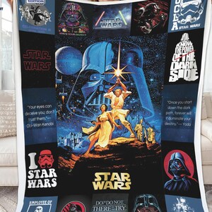 The Mandalorian Darth Vader Baby Yoda Blanket | Christmas Blanket | Fleece Blanket | Christmas Gift | Custom Gift Bild 2