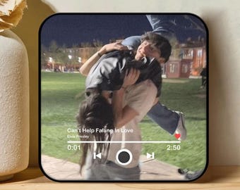 Custom Photo Fridge Music Magnet, Gift For Couple, Valentine Gift, Custom Photo And Music Refrigerator Magnet, Custom Fridge Magnet
