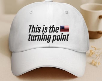This Is The Turning Point Charlie Kirk Embroidered Cap, Charlie Kirk Memorial Hat, Charlie Kirk Quote, Prayers for Charlie Kirk,Vintage Cap